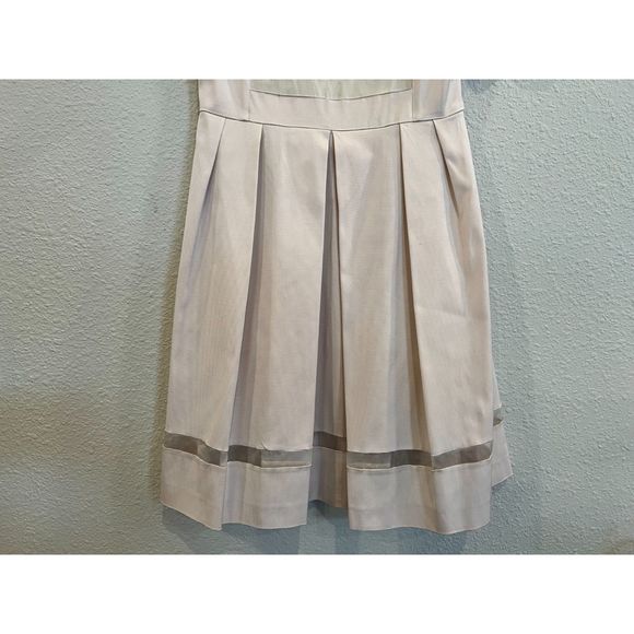 NWT Axara Paris Pleated Nude Dress Sheer Panels Size 10 a997 - Picture 4 of 11